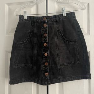 Black jean skirt